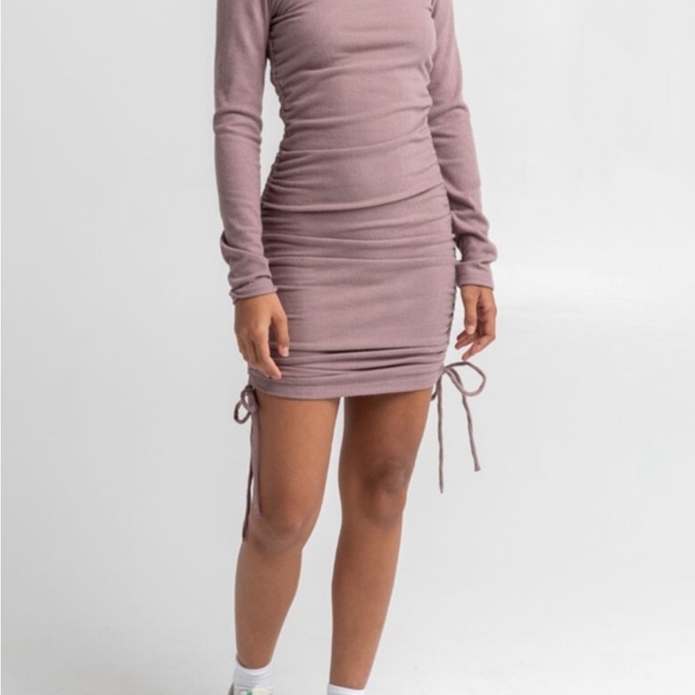 Adika Dusty Mauve Long Sleeve Dress